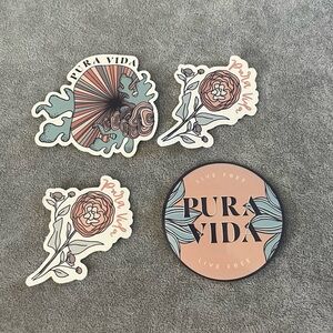 Pura Vida Floral Sticker Collection
